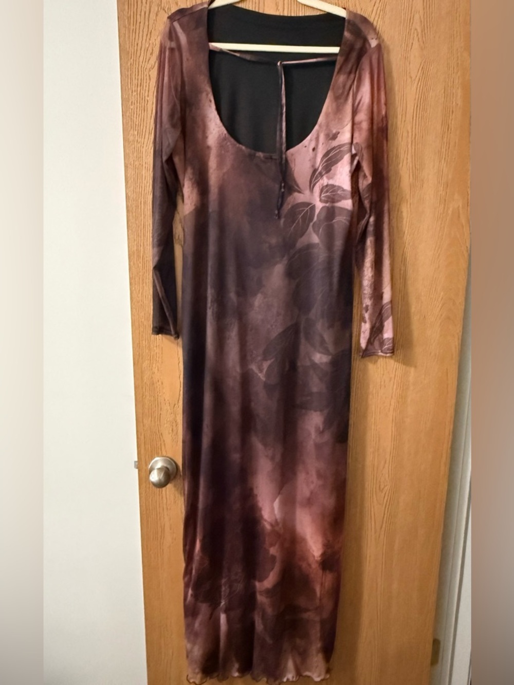 Boohoo Mesh low back maxi dress